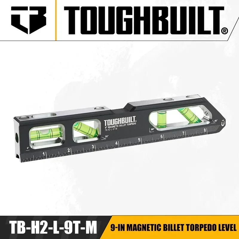 Power Tools Manual - TOUGHBUILT TB-H2-L-9T-M Nível Magnético Billet Torpedo