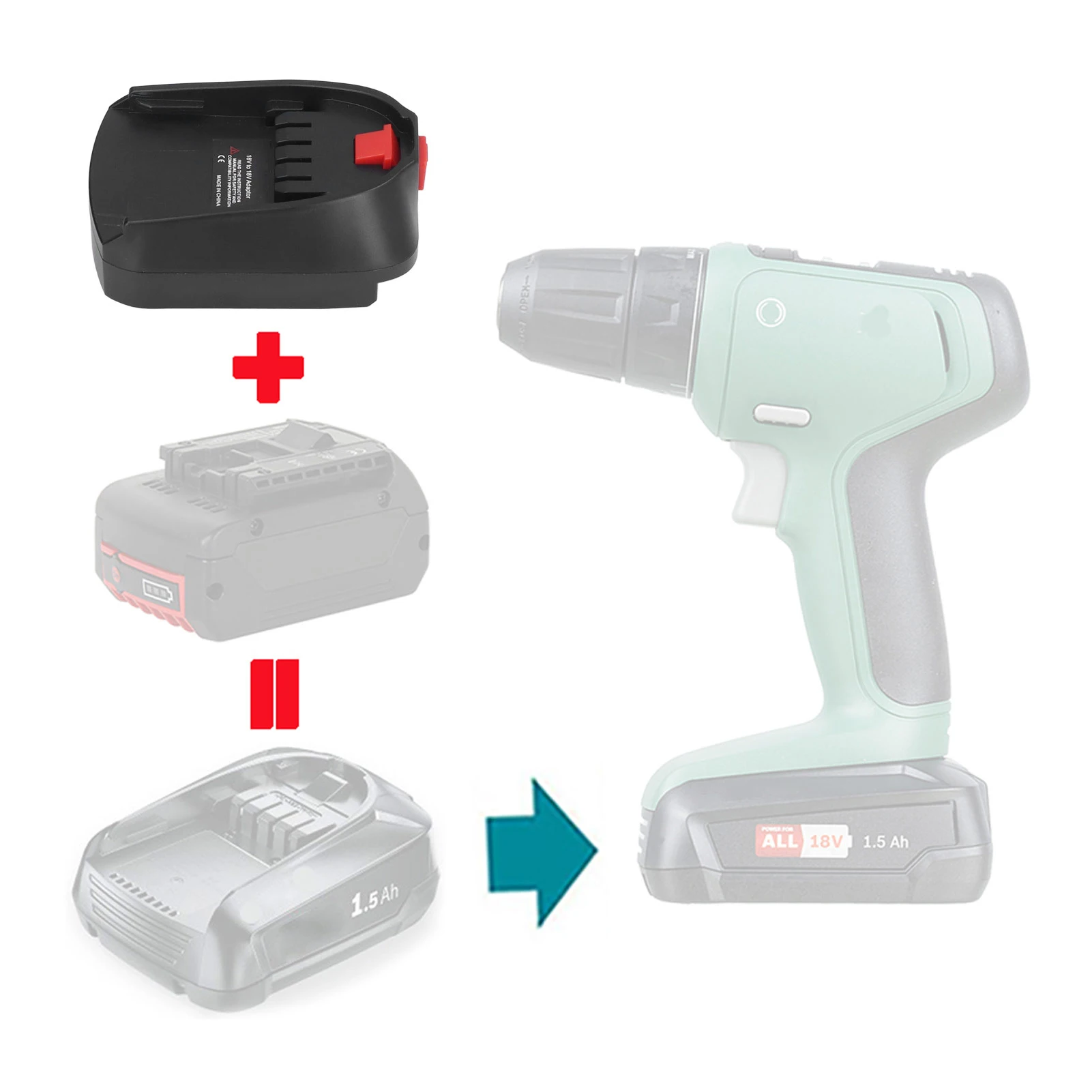 Power Tools Bosch - Conversor de adaptador de bateria para
