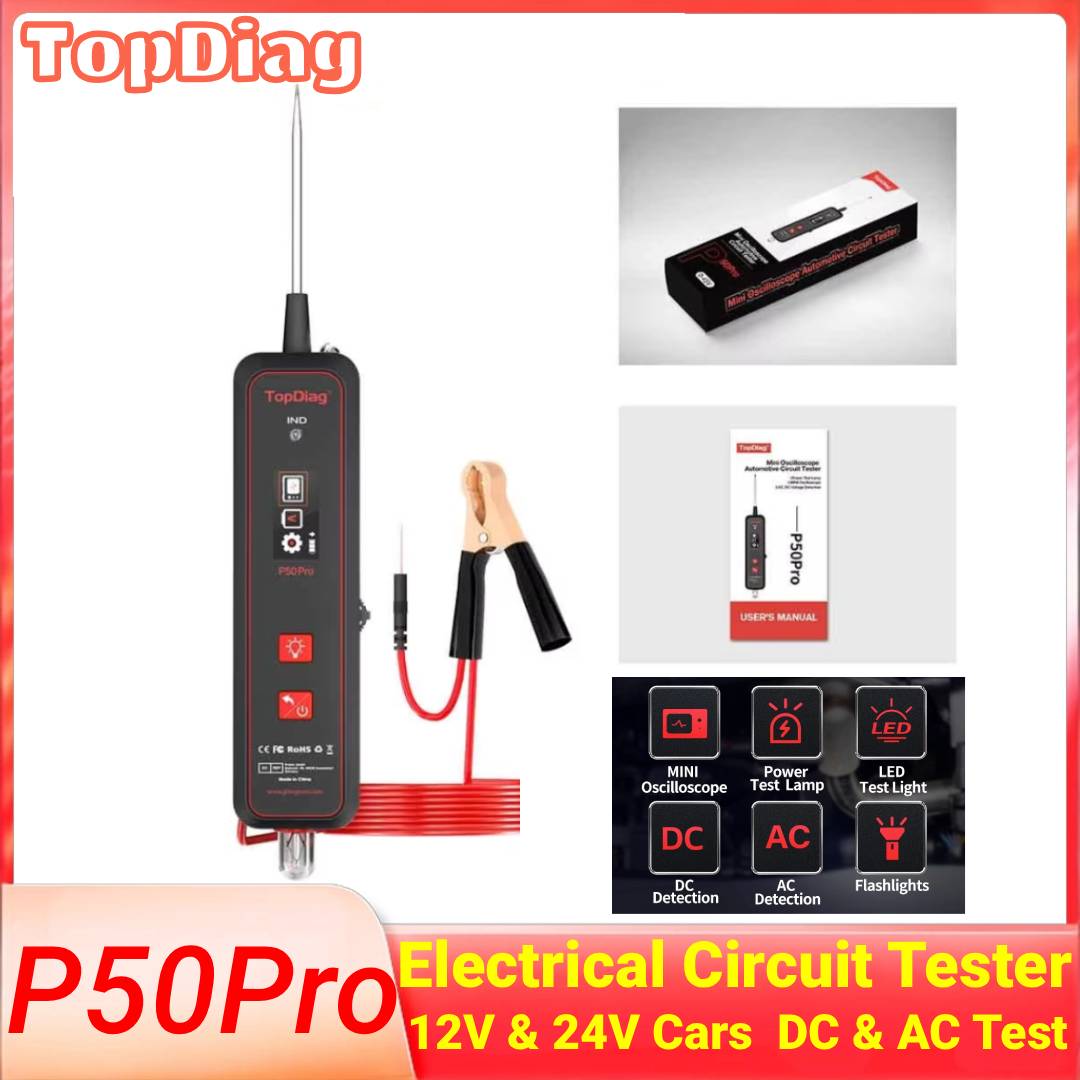 Power Tools In Automotive - Topdiag p50 pro testador de circuito