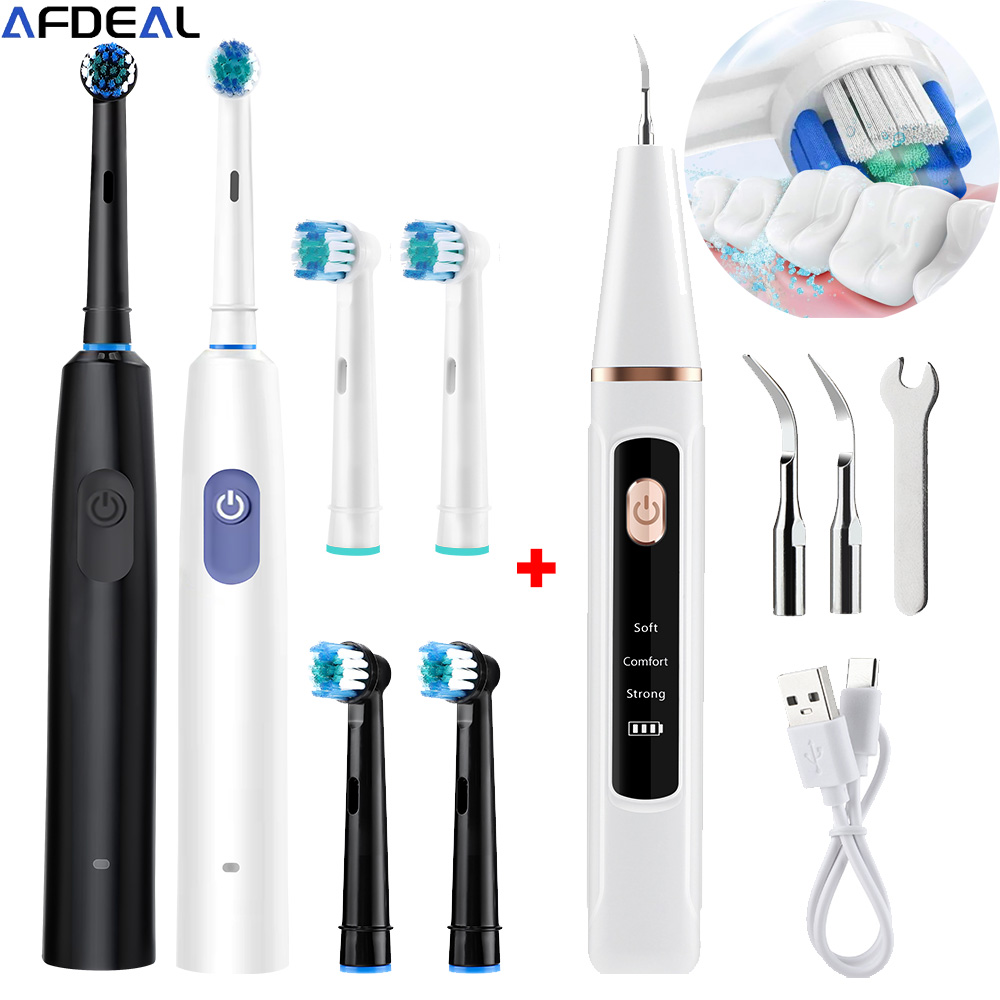 Power Tools Kit Set - Limpador de dentes ultrassônico, raspador dental