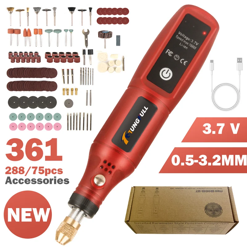 Power Tools Review - Caneta de Gravação Sem Fio Recarregável