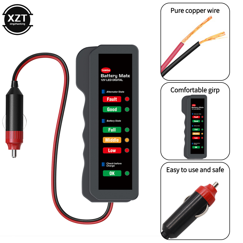 Power Tools In Automotive - Testador de Bateria Automotiva com Display