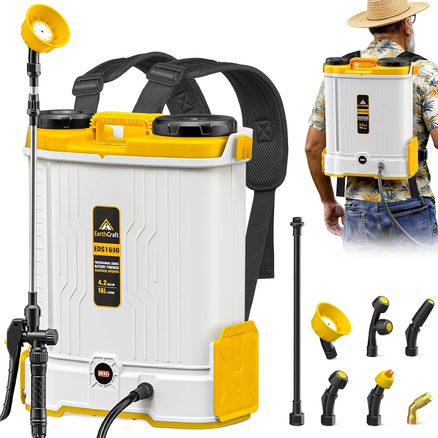 Power Tools Garden - Pulverizador Costal a Bateria de 4,2