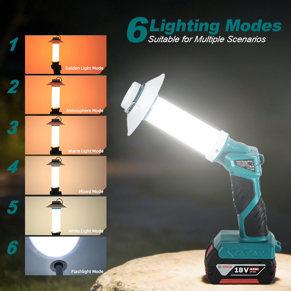 6 modos de acampamento lantern - Power Tools Zoom avaliação e preço